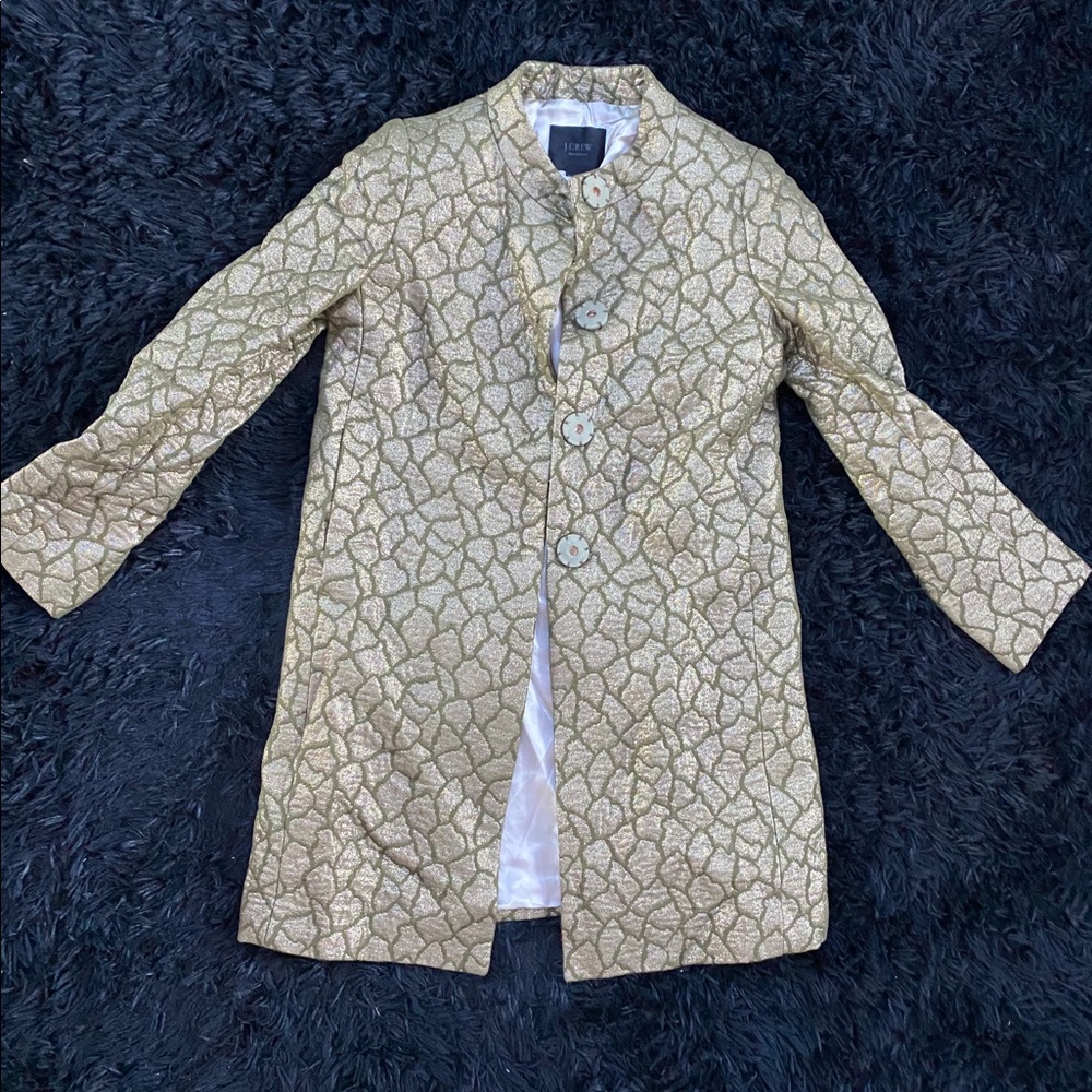 J. Crew jacket blazer in gold sz 0